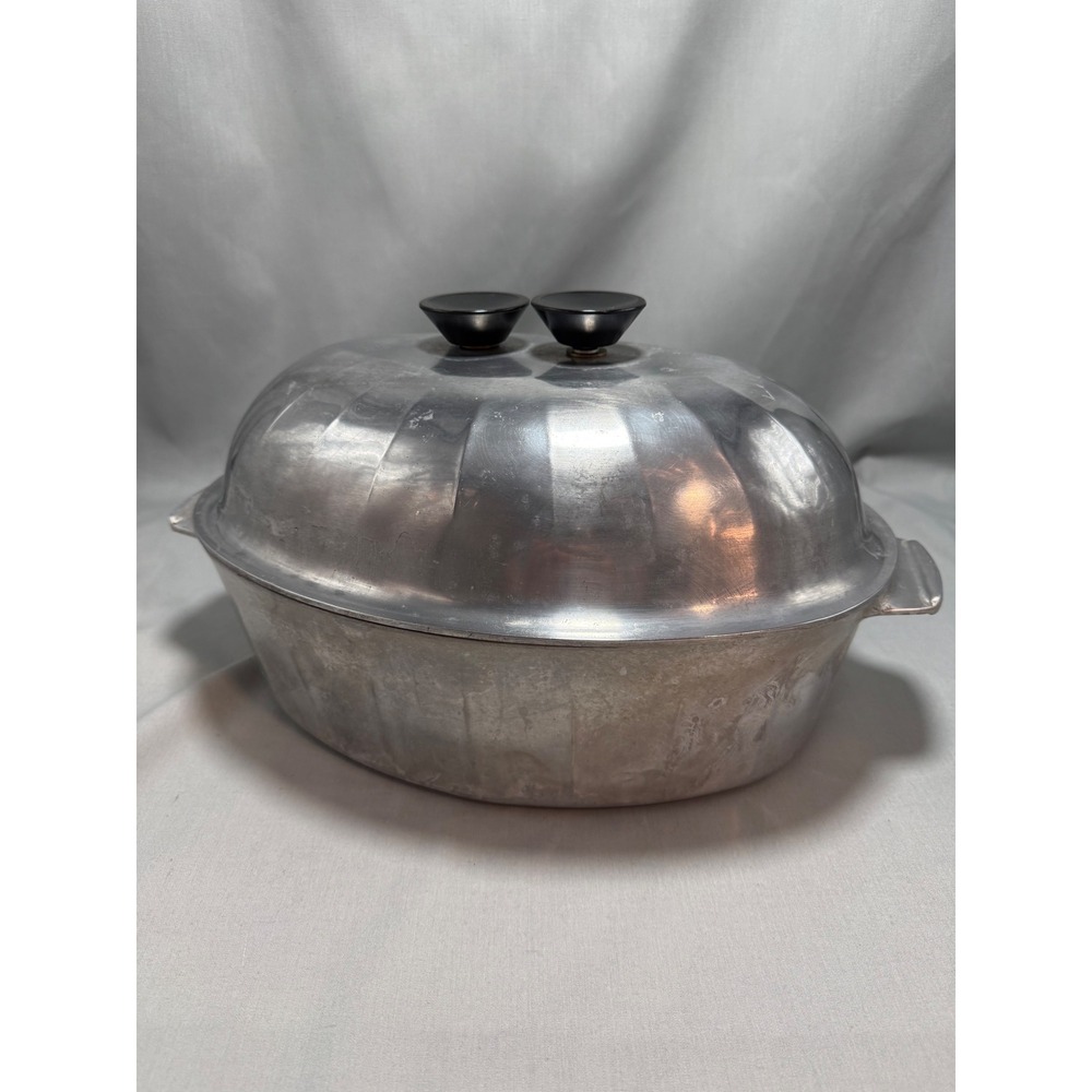 Household Institute Cast Aluminum Roaster Dutch Oven Oval Dual Handle Turkey 13"